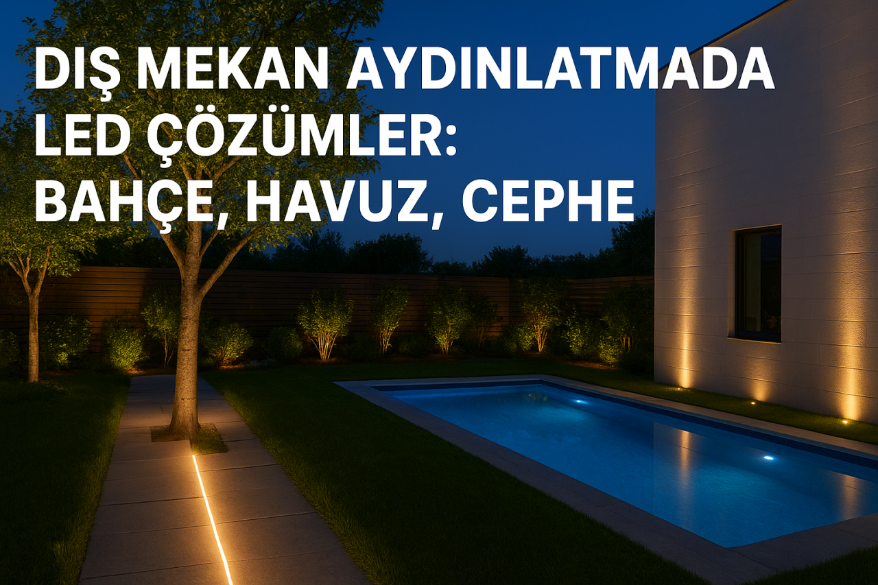 Dış Mekan Aydınlatmada LED Çözümler: Bahçe, Havuz, Cephe