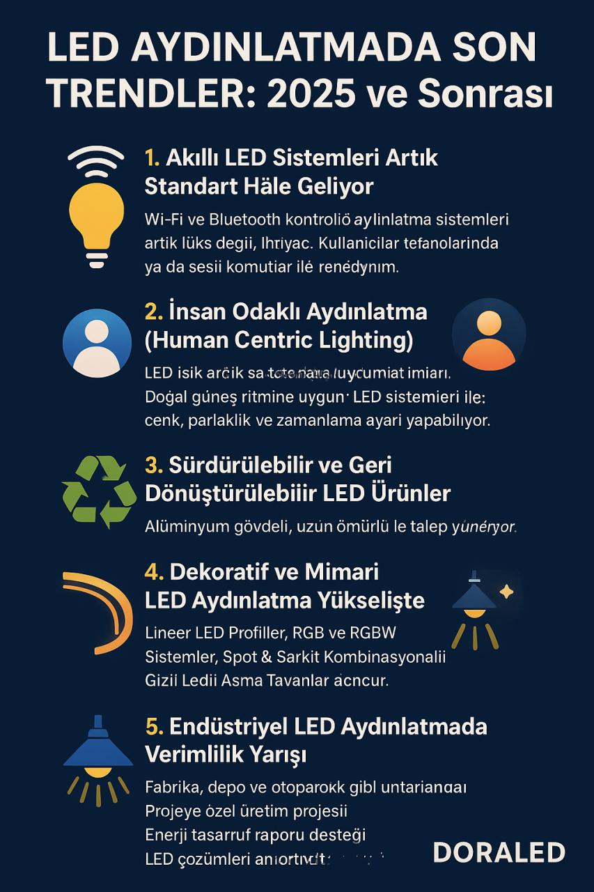 LED Aydınlatmada Son Trendler: 2025 ve Sonrası