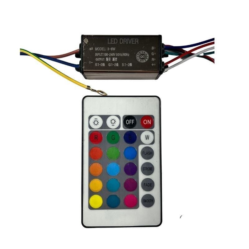 RGB WALLWASHER DRİVER 3-6X1W IR KUMANDALI