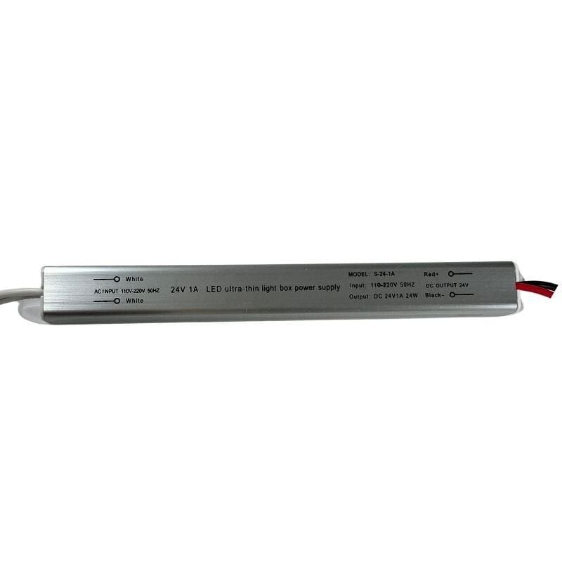 Ultra slim ince parmak led adaptör 24 volt 1 amper 24 watt (16x2x2cm)