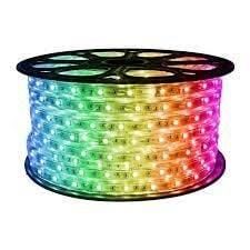 220 Volt Şerit Led 220V Kırmızı 10 Metre  3Çipli Silikonlu(Fiş Dahil)(10M)