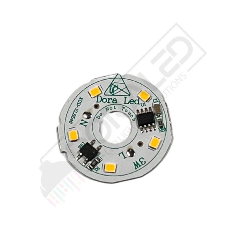 220Volt 3Watt Smd 2835 Ledli Led Modül Beyaz 10mm Delik Çaplı 220V 3W Avize Ledi 34mm(3 Adet)