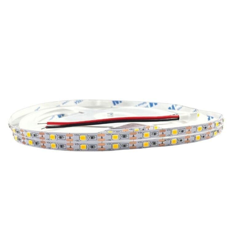 5 Volt Şerit Led 5MM 60 Ledli Amber(Sarı) 2835 5V Şerit Led 5M