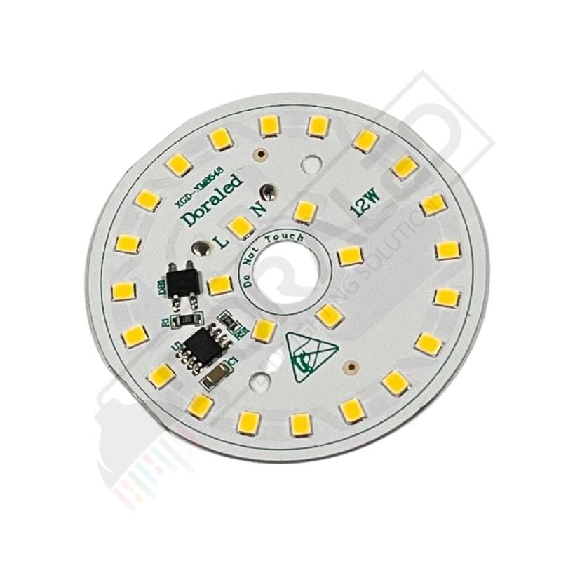 220Volt 12Watt Smd 2835 Ledli Led Modül Gün Işığı 10mm Delik Çaplı 220V 12W Avize Ledi 60mm(3 Adet)