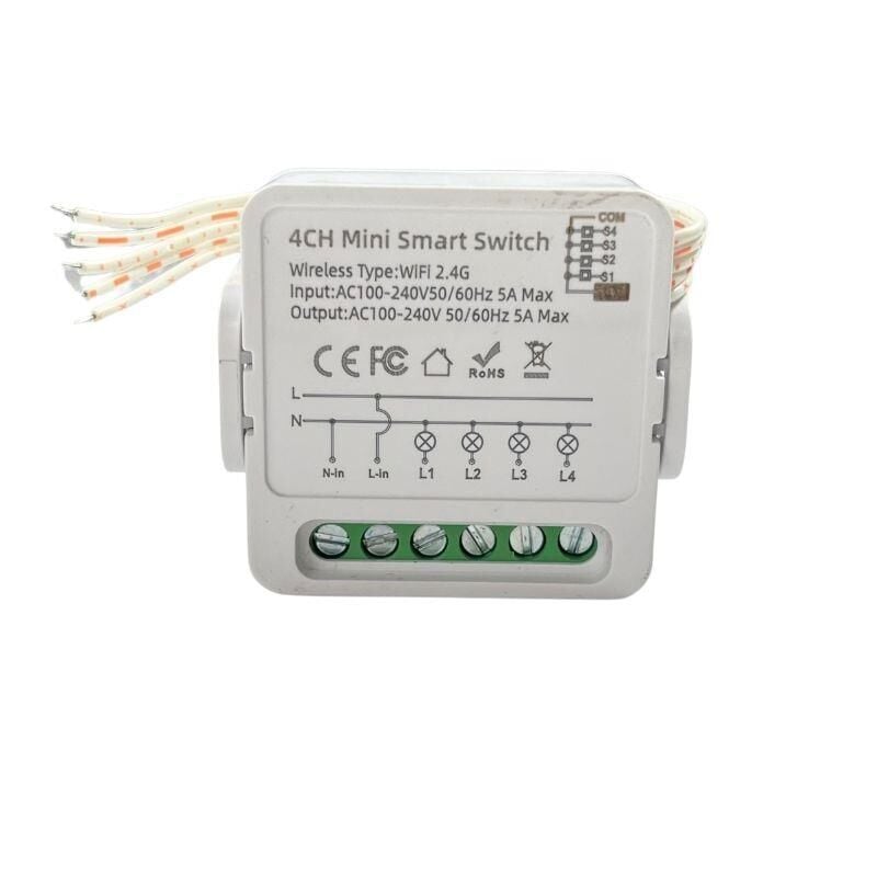 SMART TUYA WİFİ RÖLE DEVRESİ 4 KANAL 110-240v 16A