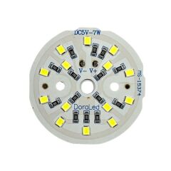 5Volt 7Watt Smd 2835 Ledli Led Modül Beyaz 5V 7W Avize Ledi 44mm(3 Adet)