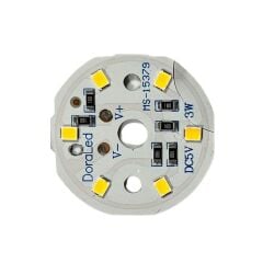 5Volt 3Watt Smd 2835 Ledli Led Modül Gün Işığı 5V 3W Avize Ledi 33mm(3 Adet)