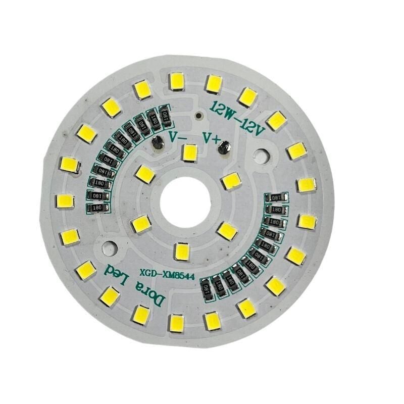 12Volt 12Watt Smd 2835 Ledli Led Modül Beyaz 10mm Delik Çaplı 12V 12W Avize Ledi 60mm (3 Adet)