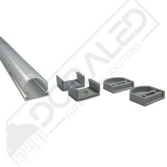 Alüminyum Boş Kasa Led Profil Yerli Kasa Şeffaf Cam 180Cm
