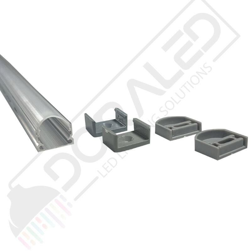 Alüminyum Boş Kasa Led Profil Yerli Kasa Şeffaf Cam 100Cm