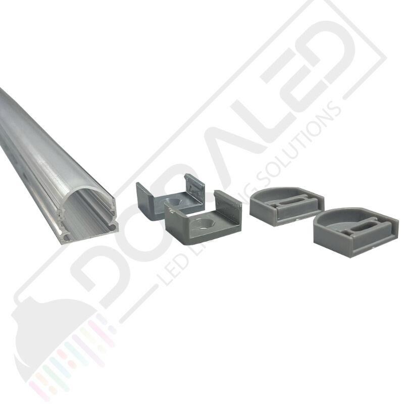 Alüminyum Boş Kasa Led Profil Yerli Kasa Şeffaf Cam 50Cm