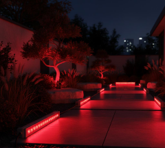 35CM 12W LED Duvar Boyama Wallwasher Kırmızı 220V