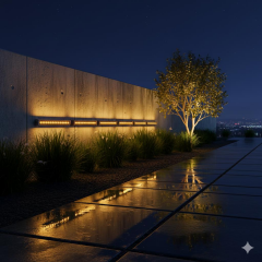 35CM 12W LED Duvar Boyama Wallwasher Amber Sarı 220V