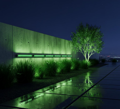 50CM 18W LED Duvar Boyama Wallwasher Yeşil 220V