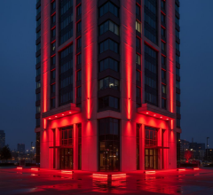 50CM 18W LED Duvar Boyama Wallwasher Kırmızı 220V