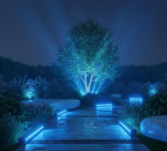 64CM 24W LED Duvar Boyama Wallwasher Mavi  220V