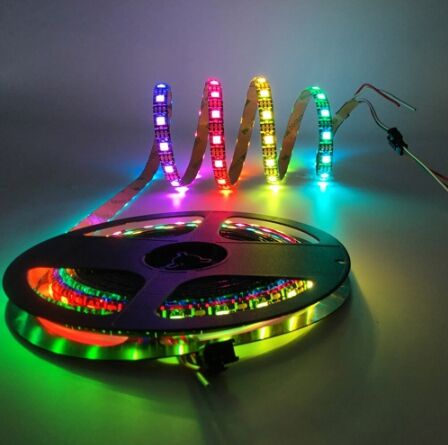 24V RGB Şerit Led 5050  24 Volt RGB IP65 Şerit Led (5Metre) İç Mekan İP20