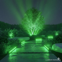 100CM 36W LED Duvar Boyama Wallwasher Yeşil 220V