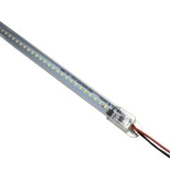 220 Volt 4014 Çubuk Led Gün Işığı 3000-3200K-Şeffaf Cam 50 CM Kasalı Dim Edilebilir Bar Led 220v
