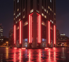 64CM 24W LED Duvar Boyama Wallwasher Kırmızı 220V