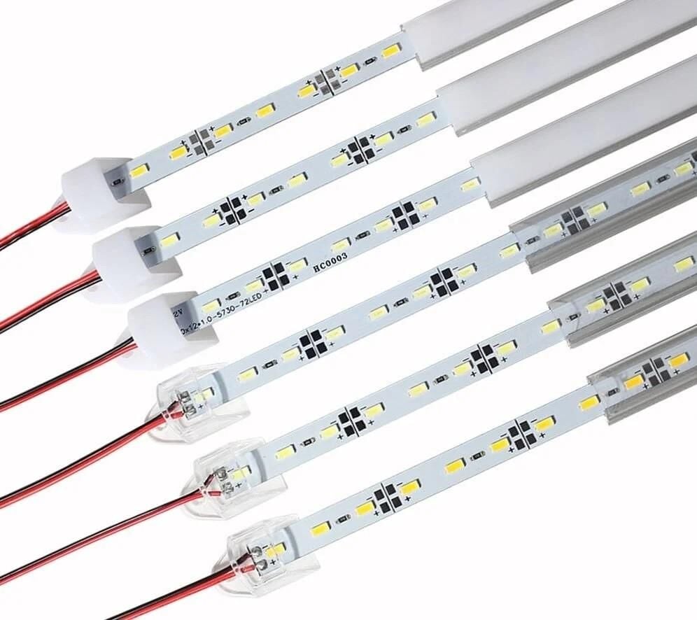 Alüminyum Kasa lı 5730 ledli Çubuk Led Bar Gün Işığı 3000-3200K -Şeffaf Cam