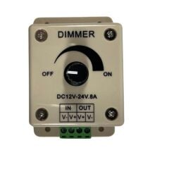 Manuel Led Dimmer 12-24V 8A Dc Dimmer 12-24 Volt Şerit Led Dimmer