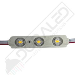 12 Volt Beyaz 1,5 Watt 3 lü Lensli 2835 Reklamcı Modül (10 Adet)