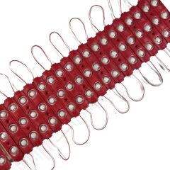 12 Volt Kırmızı 1,5 Watt 3 lü Lensli 2835 Reklamcı Modül (10 Adet)