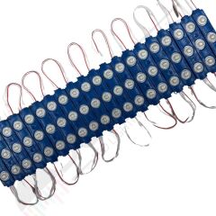 12 Volt Mavi 1,5 Watt 3 lü Lensli 2835 Reklamcı Modül (10 Adet)