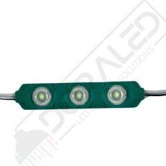 12 Volt Yeşil 1,5 Watt 3 lü Lensli 2835 Reklamcı Modül (10 Adet)