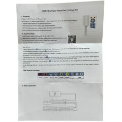 SP601E Çift Çıkışlı Bluetooth RF APP Pixel Led Kontrol Cihazı 2*600IC