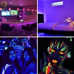 UV Şerit Led 12V 120 ledli 2835 Ledli Silikonlu Black Light (1Metre)