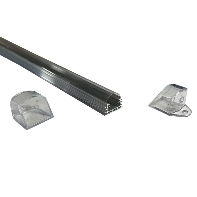 Lineer Alüminyum Boş Kasa Profil - Led Bar Boş Kasa Şeffaf Cam 1Metre 2 Kanallı