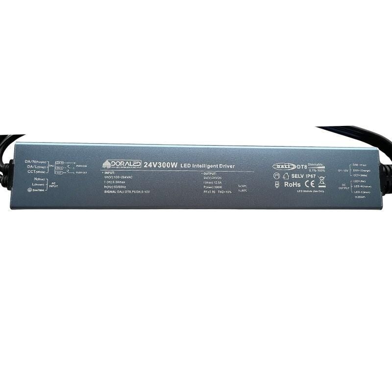DC24V 300W 12,5A  DALİ DİM DT8, PUSH DİM ,0-10 DİM CCT İP67 TUNABLE