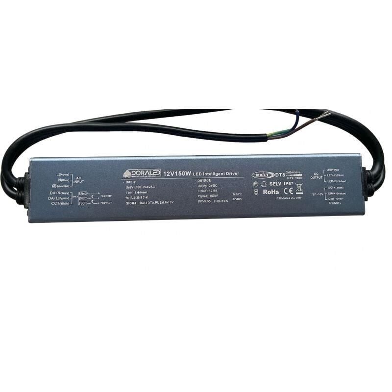 DC12V 150W 12,5A  DALİ DİM DT8, PUSH DİM ,0-10 DİM CCT İP67 TUNABLE