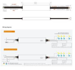 DC24V 150W 6,25A  DALİ DİM DT8, PUSH DİM ,0-10 DİM CCT İP67 TUNABLE