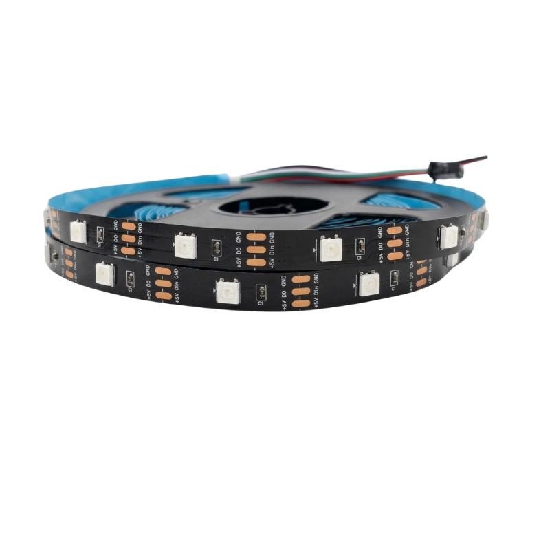 5V Adreslenebilir WS2812B ARGB Pixel Şerit Led IP20 M:30Led 5M Magic Led