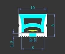 10x8mm 3000K Gün Işıgı 12 Volt 25M Flat Neon Led 2,5Cm de Bir kesilebilir Mobilya Gömme Düz Neon