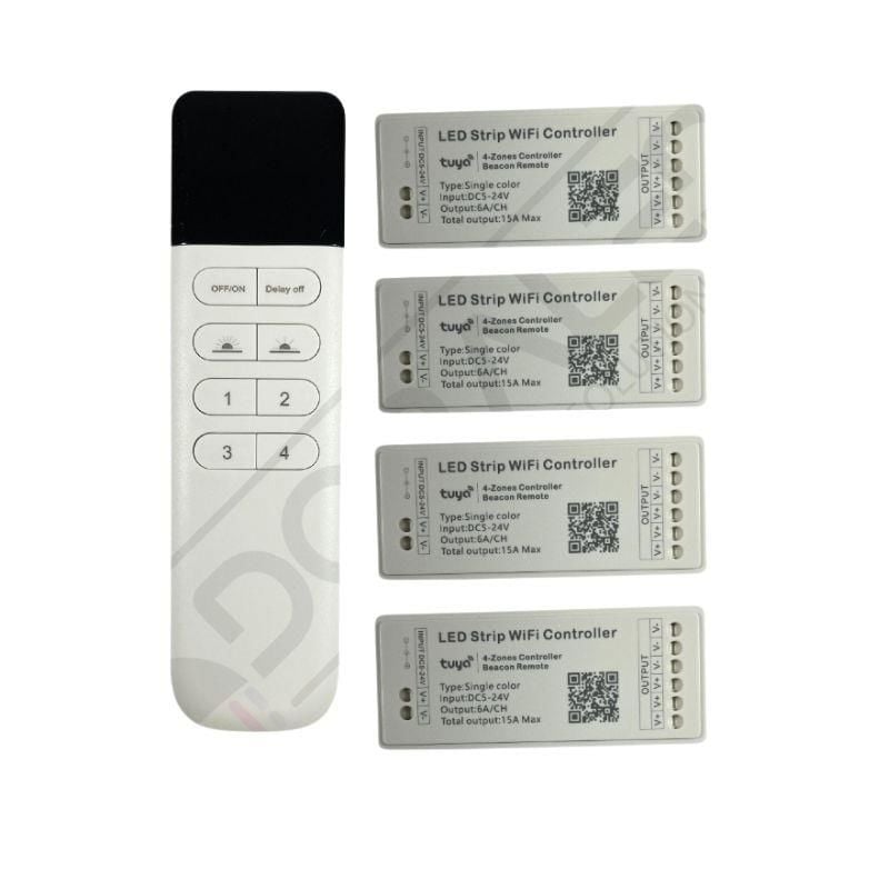 Tuya Destekli Wifi Kontrollü Dimmer Şerit Led Kontrol Devresi - 4 Kanal