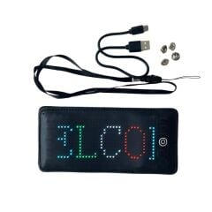 Bluetooth Lu Telefon Kontrollü T-Shirt ve Çanta Ekranı- PT-1632 Flexible Matrix Led Ekran 5V 16*32 dots 170*70mm