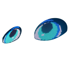 PB-3264 Araç Far Ledi Bluetooth Kontrollü Matrix Led ŞEYTAN GÖZ-DEVİL EYE 12V 1,5M KABLO 32*64 dots 100*87mm