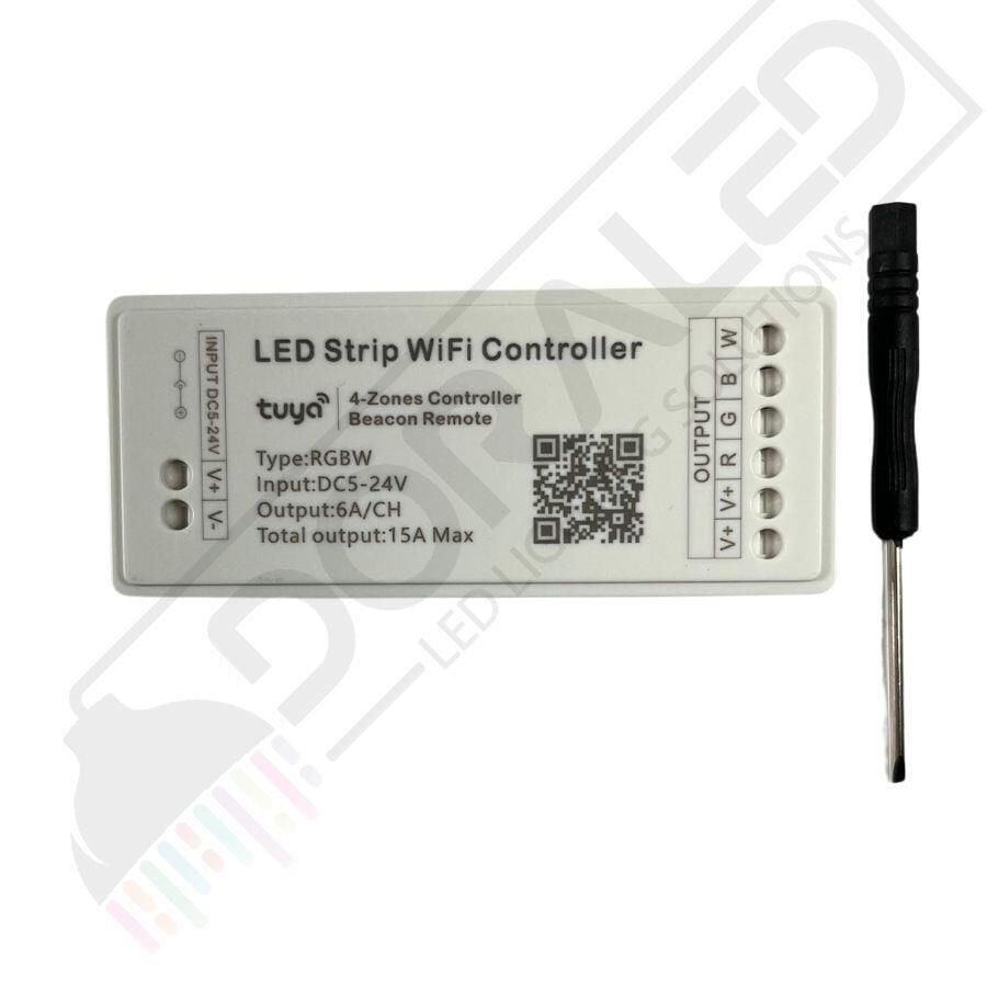 Tuya Destekli Wifi Kontrollü RGBW Şerit Led Kontrol Devresi 5-24V