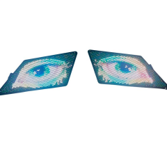 PB-4896 Araç Far Ledi Bluetooth Kontrollü Matrix Led ŞEYTAN GÖZ-DEVİL EYE 12V 1,5M KABLO 48*96 dots 110*70mm