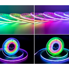 12V 10MM PCB ESNEK COB ŞERİT LED RGB 768 LEDLİ IP20 5M