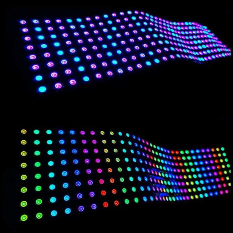 WS2812B Matrix Dijital Esnek Ekran 8x32 RGB Led Ayrı Ayrı Adresli Matrix Ekran 5V
