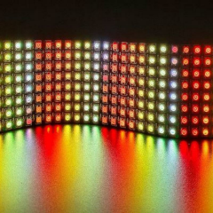 WS2812B Matrix Dijital Esnek Ekran 8x32 RGB Led Ayrı Ayrı Adresli Matrix Ekran 5V