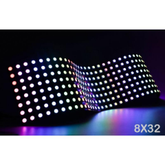 WS2812B Matrix Dijital Esnek Ekran 8x32 RGB Led Ayrı Ayrı Adresli Matrix Ekran 5V