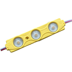 12 Volt Sarı 1,5 Watt 3 lü Büyük Lensli 2835 Reklamcı Modül (10 Adet)