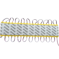 12 Volt Sarı 1,5 Watt 3 lü Büyük Lensli 2835 Reklamcı Modül (10 Adet)