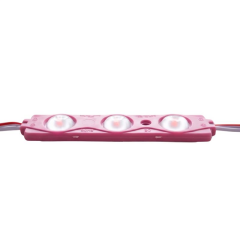 12 Volt Pembe 1,5 Watt 3 lü Büyük Lensli 2835 Reklamcı Modül (10 Adet)